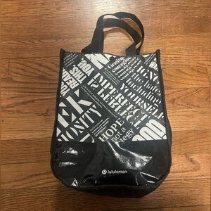 Lululemon Black and White Graphic Tote